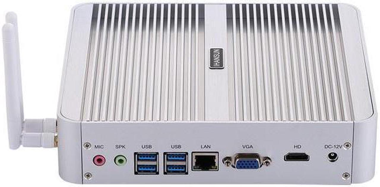 HUNSN Fanless Mini PC, Desktop Computer, HTPC, Kodi Box, I5 10210U 10310U, BM07, Windows 11 or Linux Ubuntu, VGA, HDMI, 4 x USB3.0, 4 x USB2.0, LAN, 16G RAM, 512G SSD