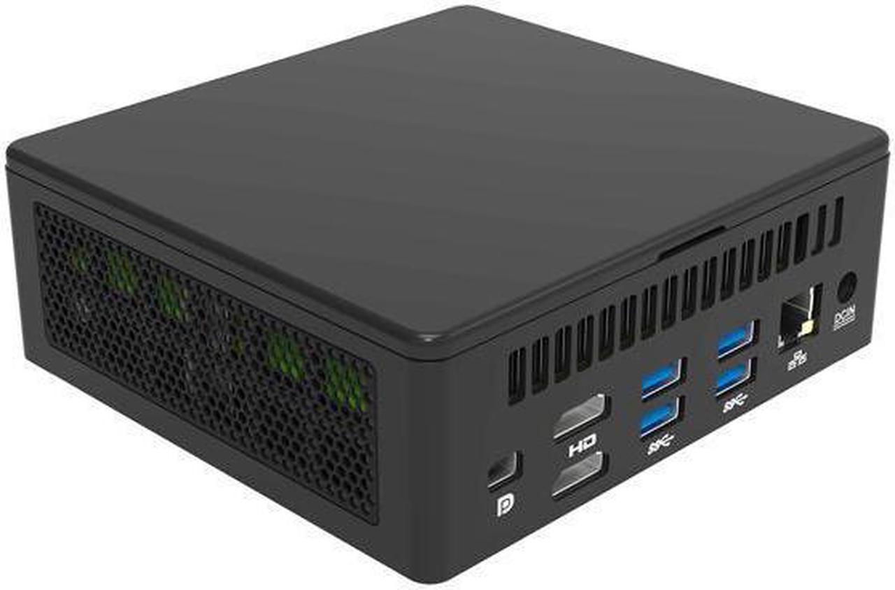 Mini PC 12th Generation 12 Cores I5 1240P, HUNSN BA04f, Windows 11 or Linux Ubuntu, Desktop Computer, Type-C, Mini DP, 2 x HDMI 2.0, 4 x Display Support, TPM2.0, 8G RAM 128G SSD