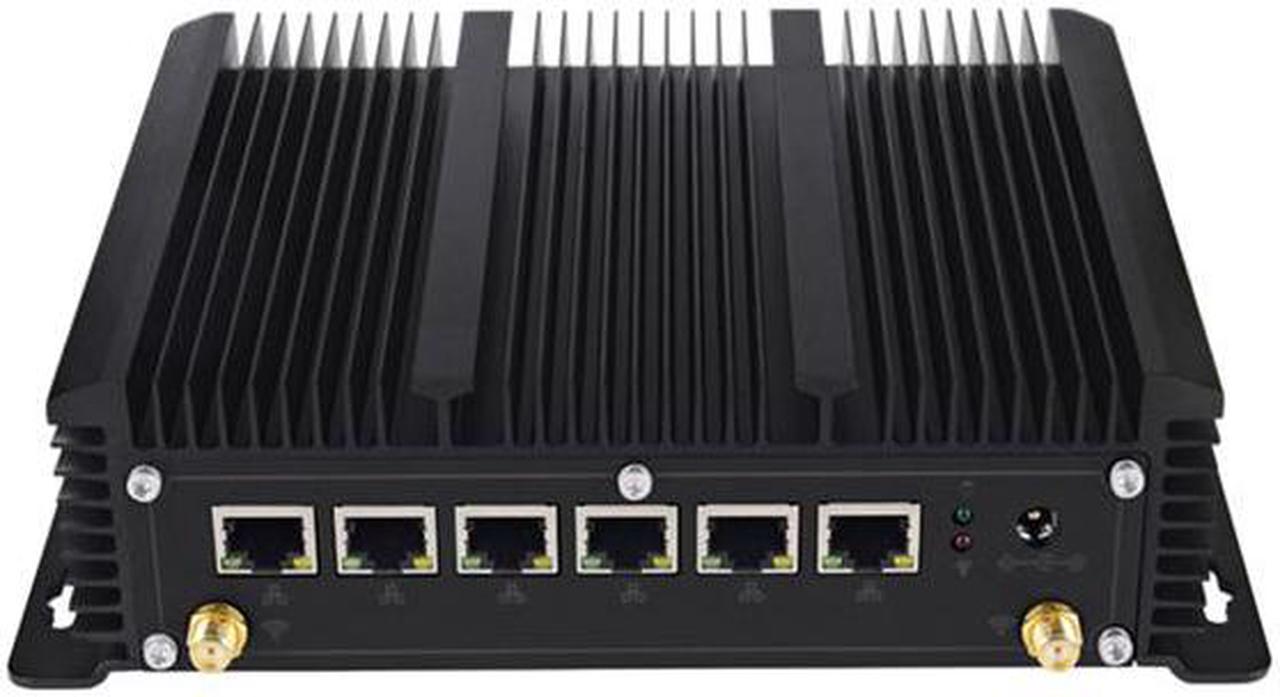 Micro Firewall Appliance, Intel Core I5 10210U, HUNSN RC02, Mini PC, VPN, Router PC, AES-NI, 6 x 2.5GbE I225-V, HDMI, Console, COM, SIM Slot, Barebone, NO RAM, NO Storage, NO System