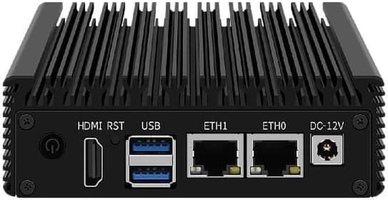 HUNSN Micro Firewall Appliance, Intel Celeron N4000, RJ12, Mini PC, VPN, Router PC, AES-NI, 2 x Intel 2.5GbE I226-V LAN, RST, HDMI, 2 x USB3.0, Barebone, NO RAM, NO Storage, NO System