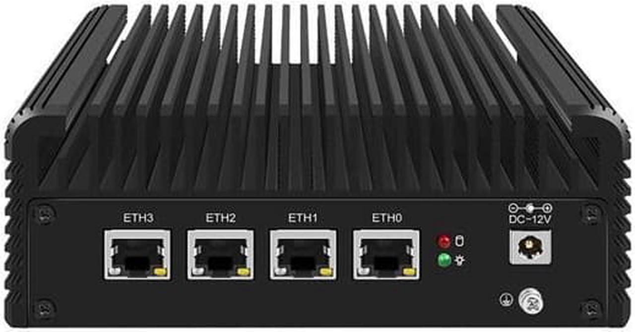 Micro Firewall Appliance, Mini PC, Intel Celeron J4125, HUNSN RJ23, pFsense, Mikrotik, OPNsense, Untangle, VPN, Router PC, AES-NI, 4 x Intel I211-AT LAN, COM, HDMI, 4 x USB, 4G RAM, 32G SSD