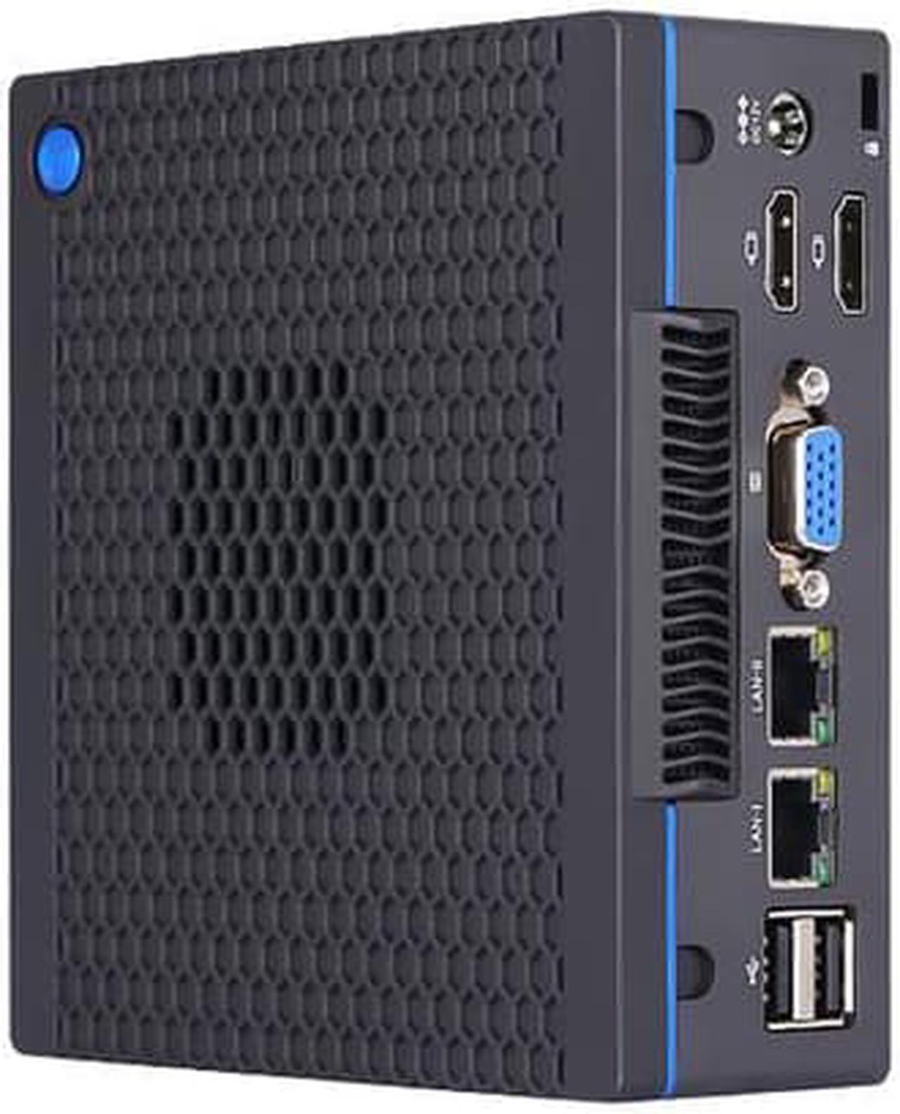 Mini PC, Desktop Computer, Core I3 5005U, HUNSN BH24, HTPC, NUC, PXE, WOL Supported, 2 x LAN, VGA, 2 x HDMI, Lock Slot, Type-C, Vesa Mount, Barebone, NO RAM, NO Storage, NO System