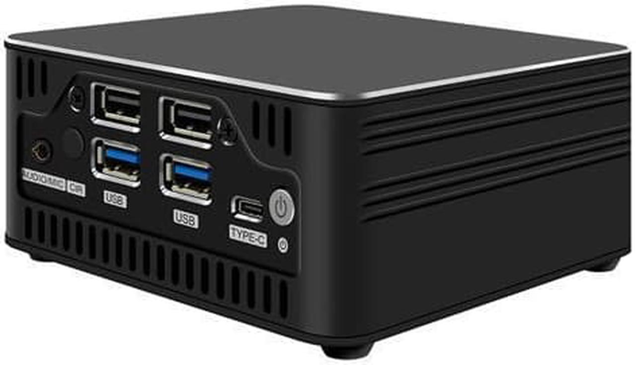 Mini PC, HTPC, Small Server, Intel I7 1165G7, HUNSN BJ01, Desktop Computer, Windows 11 Pro or Linux Ubuntu, WiFi 6, Type-C, CIR IR Infrared Receiver, 2 x LAN, HDMI, Mini DP, 8G RAM 128G SSD