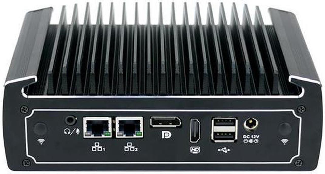 Fanless Mini PC, Industrial PC, HUNSN BX01l, Core I3 10110U, 2 x COM, SIM Slot, HDMI, DP, 2 x I210 LAN, Vesa Mount, WOL, PXE, Watchdog, Barebone, NO RAM, NO Storage, NO System