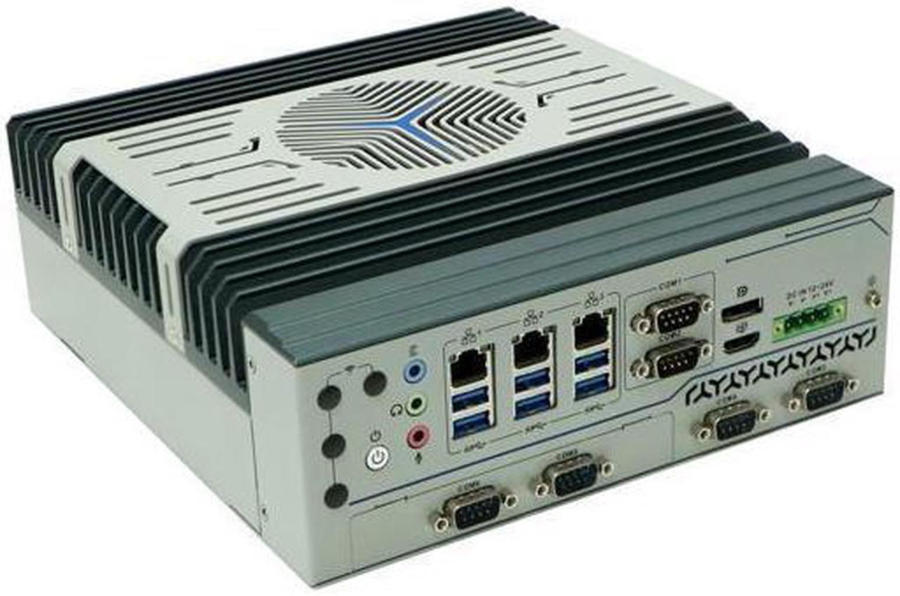 HUNSN Industrial PC, Embedded Computer, IX14, I5 10500T, TPM2.0, 3 x LAN, 6 x COM, DP, HDMI, 12-24V Phoenix Terminal, Support Watchdog, PXE, WOL, Barebone, NO RAM, NO Storage, NO System