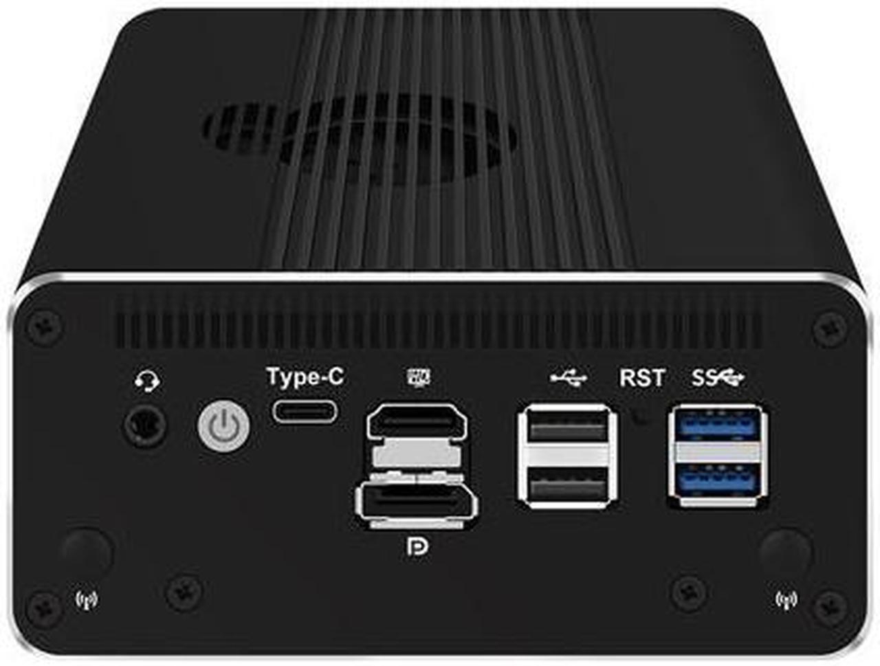 HUNSN Micro Firewall Appliance, Mini PC, VPN, Router PC, RJ50, Core I5 1135G7, AES-NI, 4 x 2.5GbE I226-V, 2 x SFP+ Optical 10Gbe 82599ES, HDMI, DP, Barebone, NO RAM, NO Storage, NO System