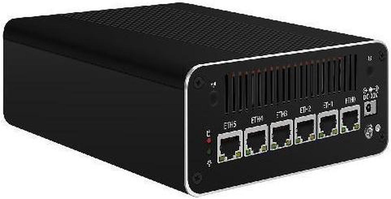 HUNSN Micro Firewall Appliance, Mini PC, pFsense, I7 1355U, RJ24 Mikrotik, OPNsense, VPN, Router PC,, 6 x 2.5GbE I226-V, HDMI, DP, USB3.2, Type-C, TF, With Fan, 0 RAM, 0 Storage, Barebone No System