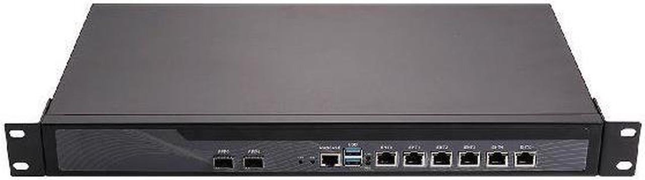 HUNSN 1U Rackmount Firewall Hardware, pFsense, OPNsense I3 13100, RS48,, Mikrotik, VPN, Network Appliance, 6 x 2.5Gbe LAN, 2 x SFP+ 82599ES 10Gbe, COM, VGA, 0 RAM, 0 Storage, Barebone No System