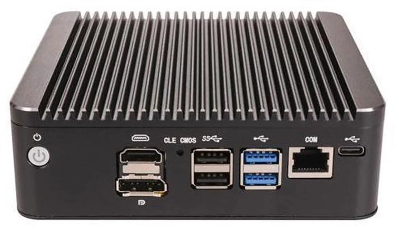 Main image of HUNSN Micro Firewall Appliance, Mini PC, PFSense, N100, RS55, Mikrotik, OPNsense, VPN, Router PC, AES-NI, 6 x 2.5GbE I226-V, COM, HDMI, DP, Type-C, 8G RAM, 64G SSD