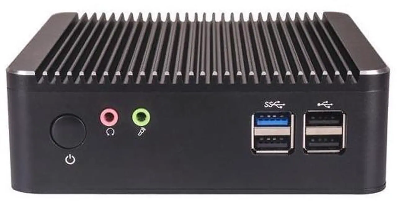 Alt view image 2 of 4 - HUNSN Fanless Mini PC, Desktop Computer, HTPC, Nano Kodi Box, Celeron J1900, BS01, WiFi, BT, VGA, HDMI, USB3.0, 3 x USB2.0, 2 x LAN, 8G RAM, 256G SSD