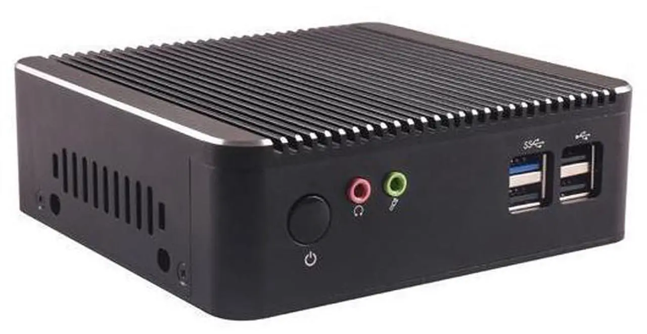 Alt view image 3 of 4 - HUNSN Fanless Mini PC, Desktop Computer, HTPC, Nano Kodi Box, Celeron J1900, BS01, WiFi, BT, VGA, HDMI, USB3.0, 3 x USB2.0, 2 x LAN, 8G RAM, 256G SSD