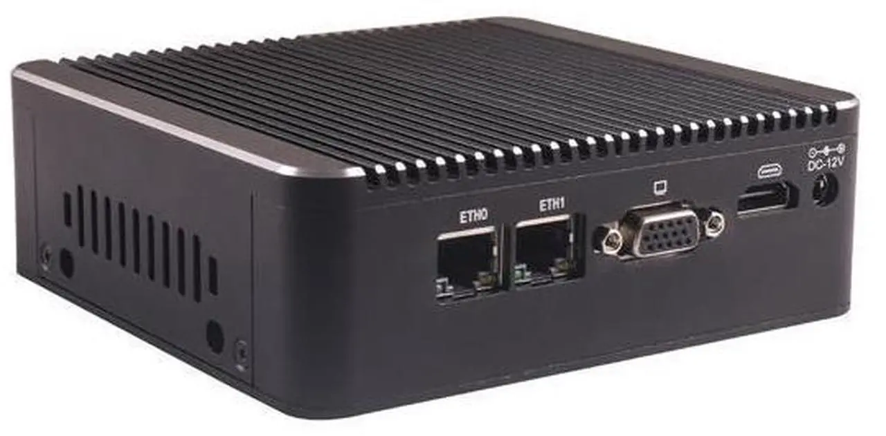 Alt view image 4 of 4 - HUNSN Fanless Mini PC, Desktop Computer, HTPC, Nano Kodi Box, Celeron J1900, BS01, WiFi, BT, VGA, HDMI, USB3.0, 3 x USB2.0, 2 x LAN, 8G RAM, 256G SSD