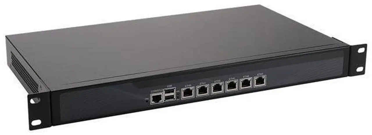 Main image of 1U Rackmount Firewall, VPN, Network Appliance, Router PC, N5105, HUNSN RS06k, AES-NI, 6 x I226-V 2.5Gbe, 2 x USB, COM, VGA, SIM Slot, Barebone, NO RAM, NO Storage, NO System