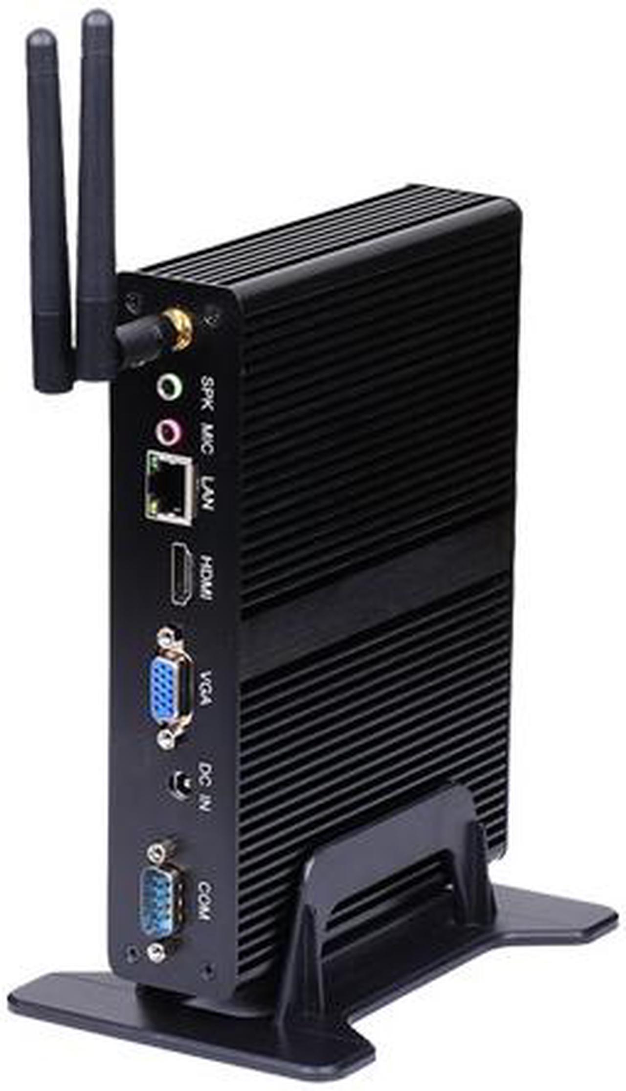 Fanless Mini PC, Desktop Computer, HUNSN BM10, Pentium N3510 N3520, HTPC, Nano Kodi Box, Windows 11 or Linux Ubuntu, WiFi, BT, 2 x COM, VGA, HDMI, USB3.0, 4 x USB2.0, LAN, 8G RAM, 128G SSD