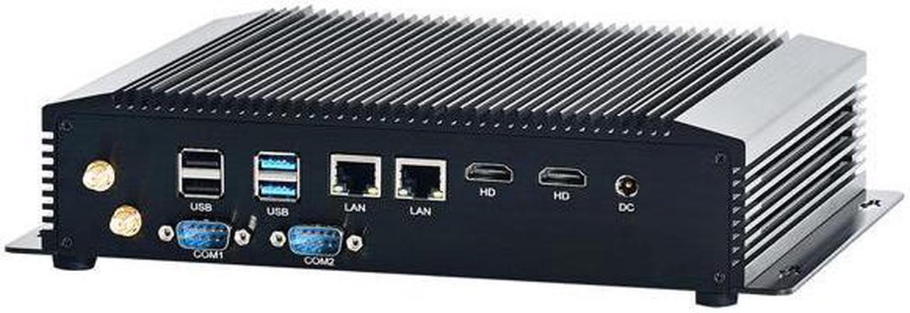 Industrial Embedded PC, Mini Computer, Intel Core I5 1035G1, HUNSN IM09, IPC, Windows 11 Pro or Linux Ubuntu, WOL, PXE Supported, 2 x LAN, 2 x HDMI, 2 x COM, Smart Fan, 8G RAM, 128G SSD