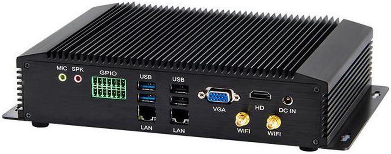 HUNSN Industrial PC, Mini Computer, I5 4200U 4250U 4258U 4278U, IM05, Windows 11 / Linux Ubuntu, 4G, WOL, Watchdog Supported, 2 x LAN, GPIO, 6 x COM RS232 422 485, 8G RAM, 128G SSD, 1TB HDD