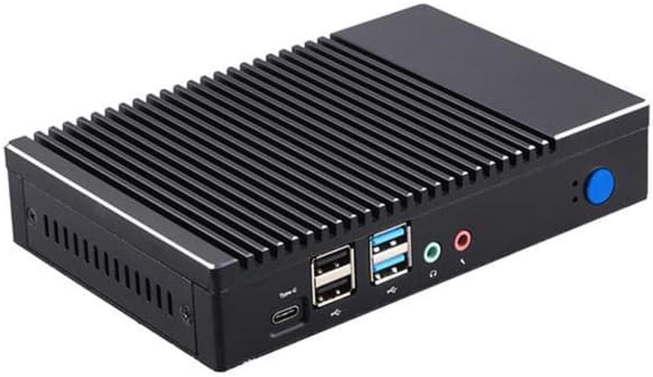 Fanless Mini PC, Desktop Computer, Quad Core AMD A6 1450, HUNSN BH05a,  Windows 11 Pro or Linux Ubuntu, PXE, WOL, Vmware, Citrix Supported, VGA, HDMI, LAN, Type-C, Vesa mount, 8G RAM, 512G SSD