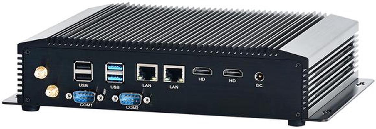 Industrial Embedded PC, Mini Computer, IPC, Intel Core I5 1035G1, HUNSN IM09, WOL, PXE Supported, 2 x LAN, 2 x HDMI, 2 x COM, Smart Fan, Barebone, NO RAM, NO Storage, NO System