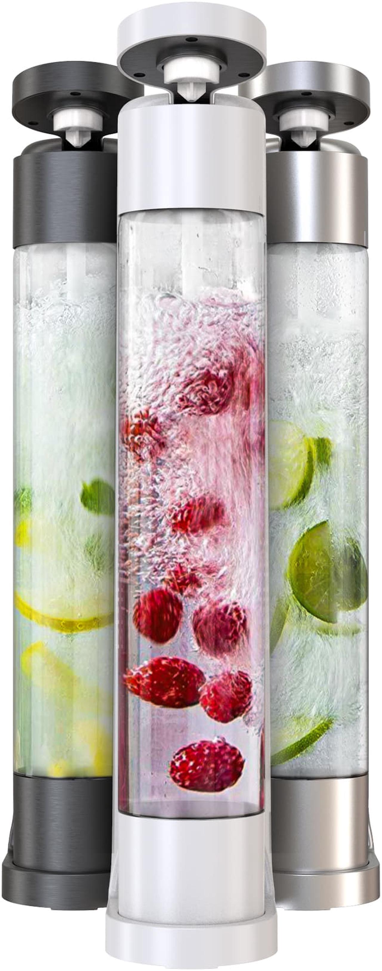 Alt view image 4 of 5 - Drinkpod FIZZpod Soda Maker - Fizzy Sparkling Water & Soda Maker with 3 PET Bottles, 3 Caps, 1 Fizz Infuser and Manual - Make Homemade Sparkle Water, Juice, Coffee, Tea and Cocktail Drinks with Fruit