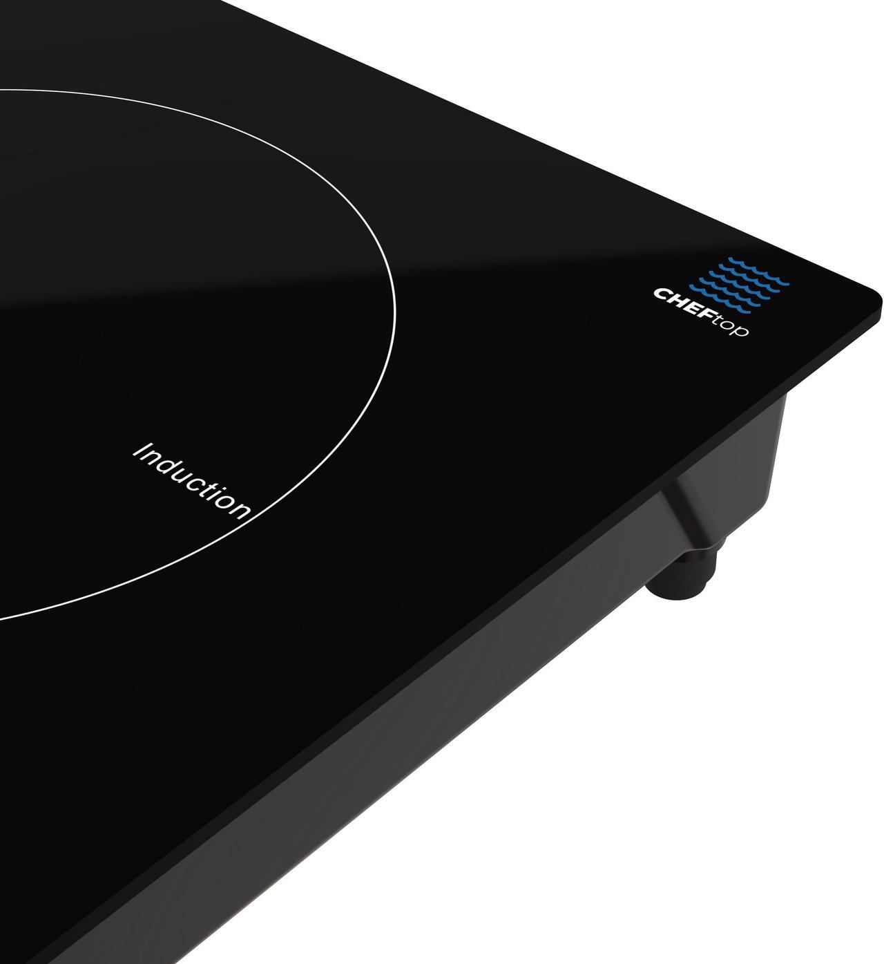 Alt view image 3 of 7 - Cheftop Induction 2 Burner Cooktop - Portable 120V Digital Ceramic Top 2 Burner Electric Cooktop with Kids Safety Lock - Works with Flat Cast Iron Pan,1800 Watt, Touch Sensor Control, Multiple Control