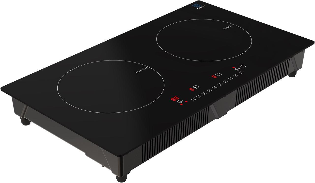 Main image of Cheftop Induction 2 Burner Cooktop - Portable 120V Digital Ceramic Top 2 Burner Electric Cooktop with Kids Safety Lock - Works with Flat Cast Iron Pan,1800 Watt, Touch Sensor Control, Multiple Control