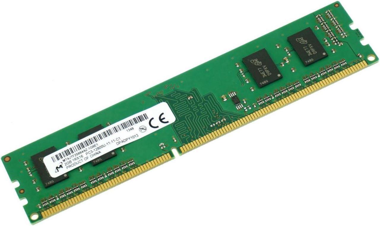 Micron 2GB DDR3 1Rx16 PC3-12800U MT4JTF25664AZ-1G6E1 Desktop RAM Memory