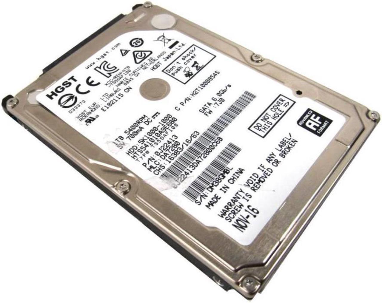 Alt view image 5 of 6 - HGST HTS541010A9E680 Travelstar 5K1000 HTS541010A9E680 1 TB Hard Drive - 2.5" Internal - SATA (SATA/600)