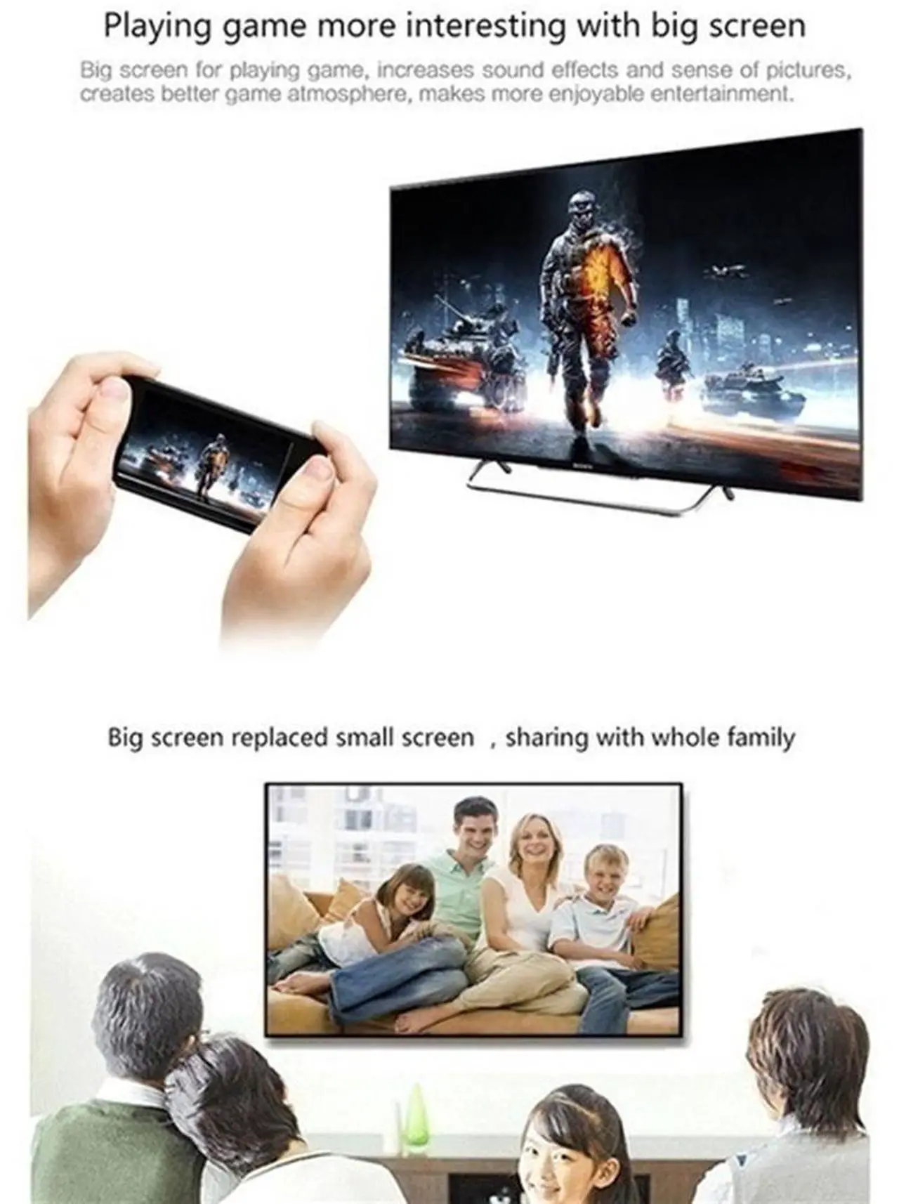 Alt view image 5 of 7 - WiFi Wireless Display Dongle for Wireless HDMI Adapter Portable TV Receiver Airplay Dongle Mirroring Screen from Phone to Big Screen Miracast Support  480P