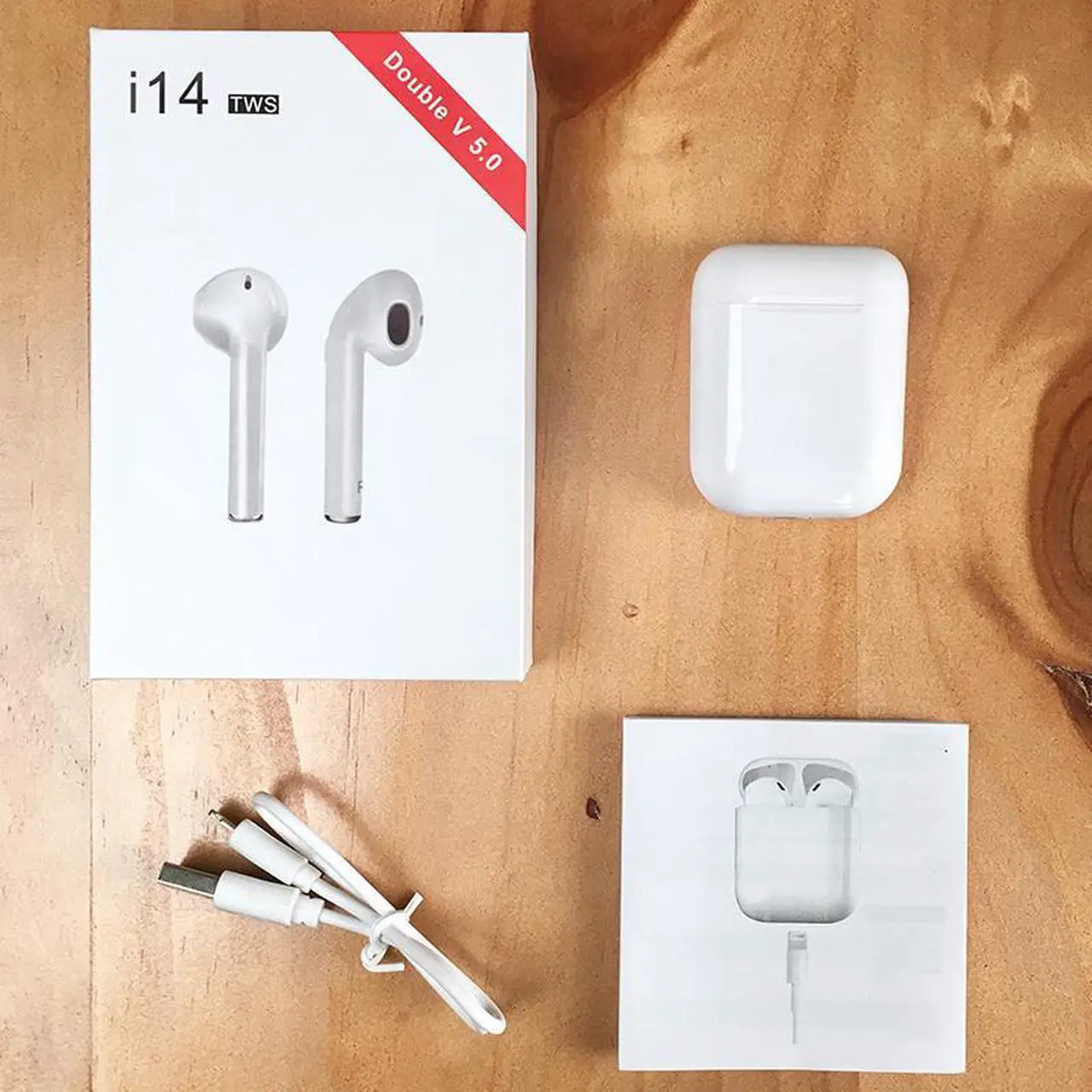 Main image of i14 TWS 1:1 Mini Air Pods Wireless Bluetooth 5.0 Super 3D Stereo Bass Earbuds