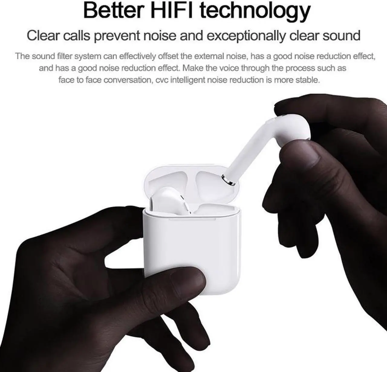 Alt view image 5 of 7 - i14 TWS 1:1 Mini Air Pods Wireless Bluetooth 5.0 Super 3D Stereo Bass Earbuds