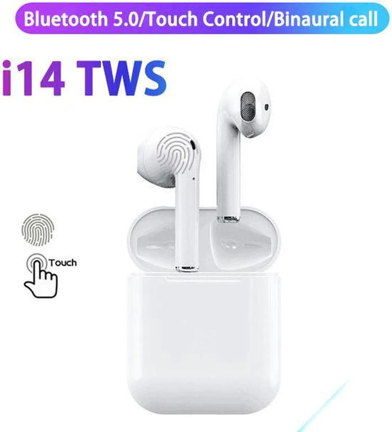Alt view image 4 of 7 - i14 TWS 1:1 Mini Air Pods Wireless Bluetooth 5.0 Super 3D Stereo Bass Earbuds