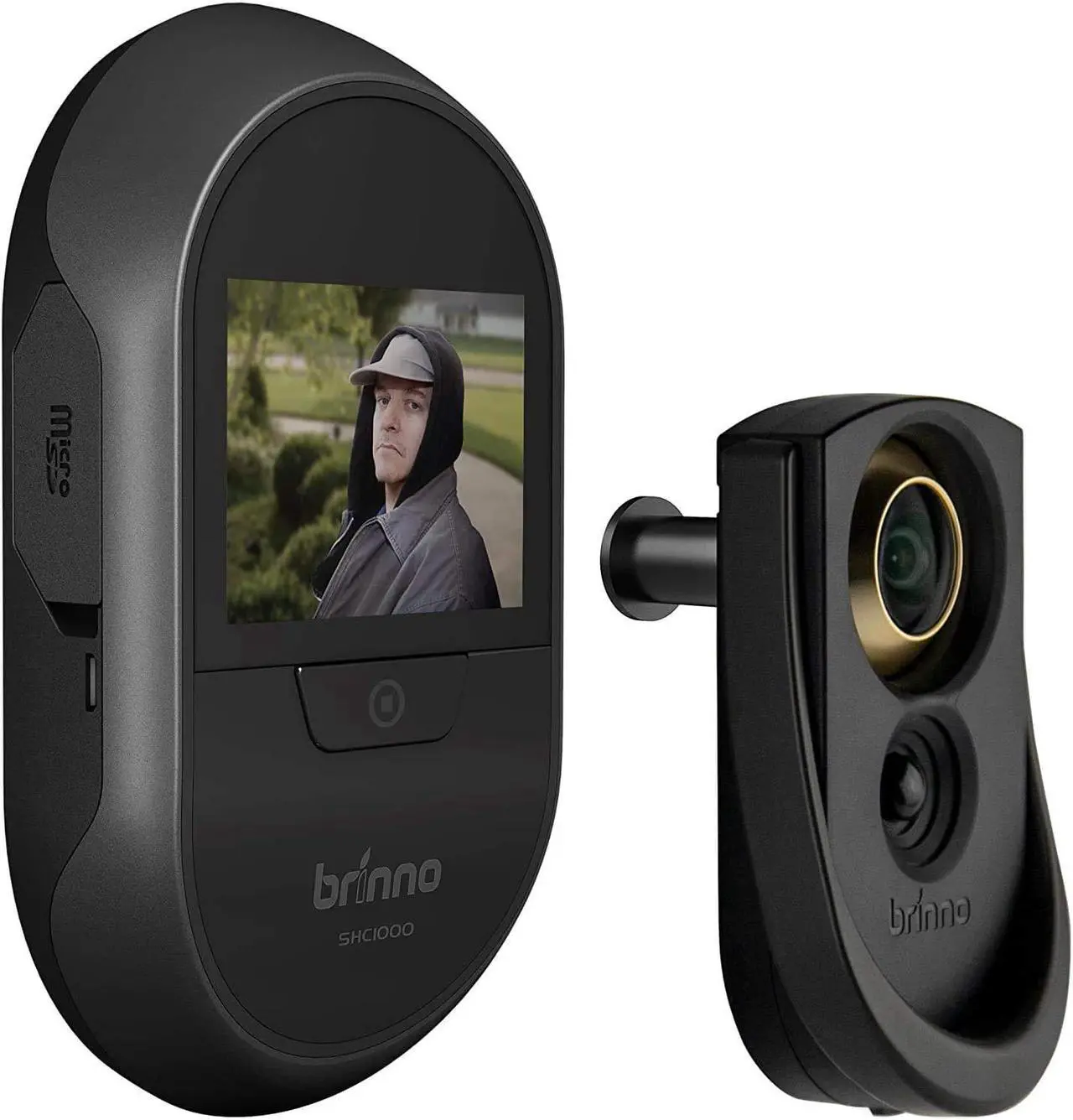 Main image of Brinno Front Door Peephole Security Camera- Motion Detection - Knocking Sensor- Easy to Install- Superior Battery Life - Clear Image - Wire-Free - Digital Visitor Log- Black (SHC1000)
