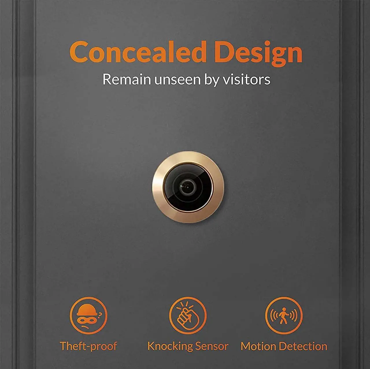 Alt view image 2 of 7 - Brinno Front Door Peephole Security Camera- Motion Detection - Knocking Sensor- Easy to Install- Superior Battery Life - Clear Image - Wire-Free - Digital Visitor Log- Black (SHC1000)