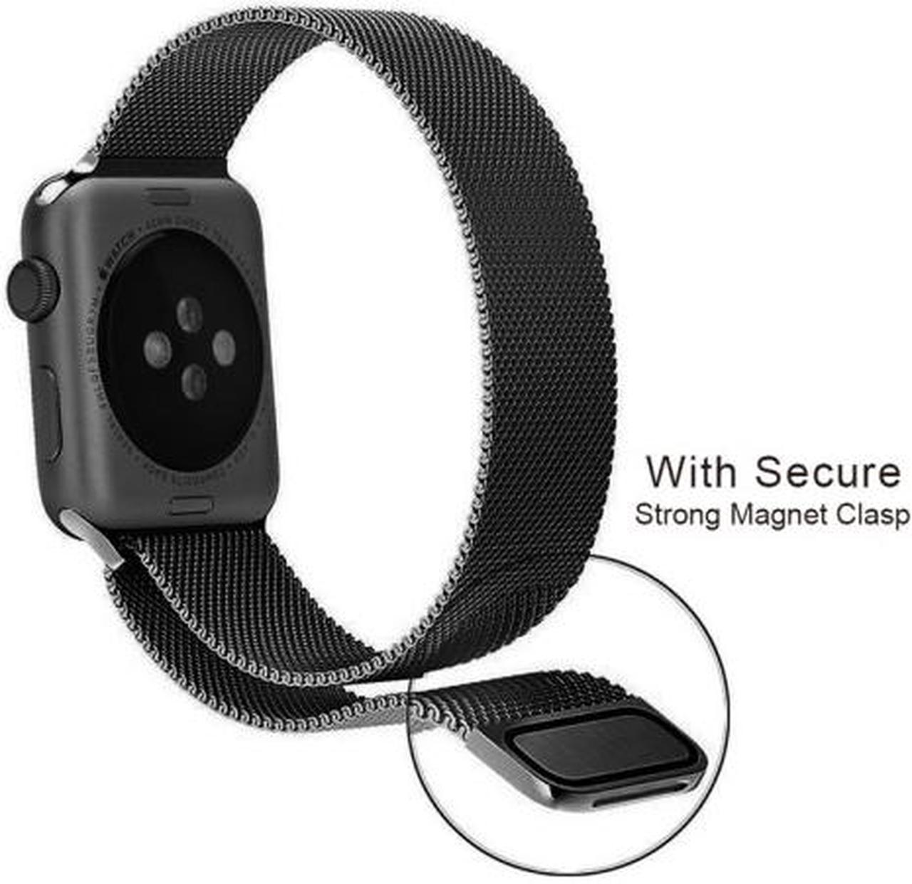 Magnetic Milanese Loop Metal Watch Strap Apple Series 4 44mm/Series 3 2 1 42mm