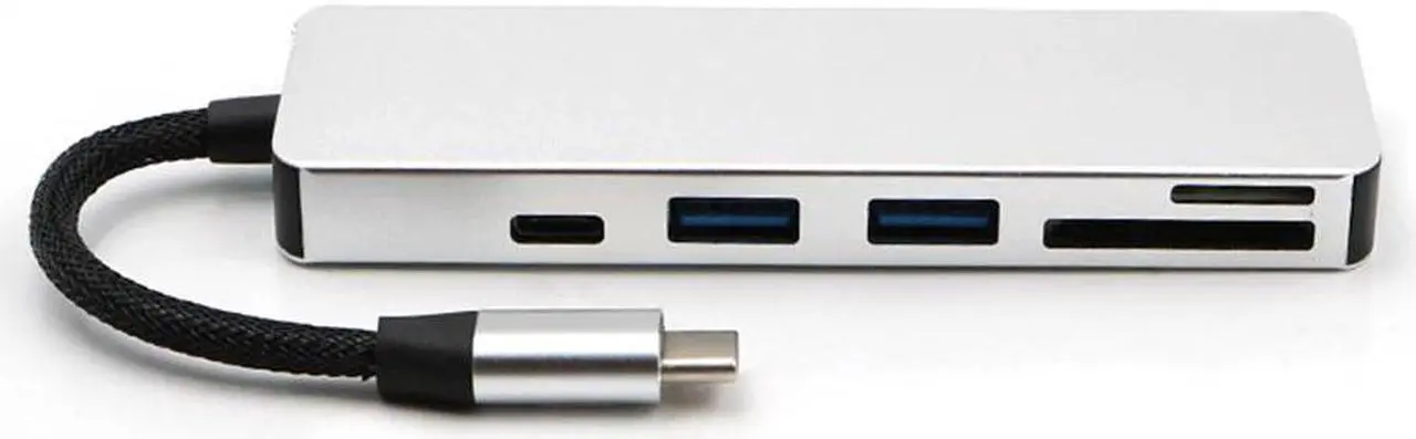 Alt view image 2 of 5 - 5-in-1 USB C Hub Multi-Port Adapter with 1 USB 3.1 Port and 2 USB 3.0 Ports SD TF Card Reader for Type C Devices