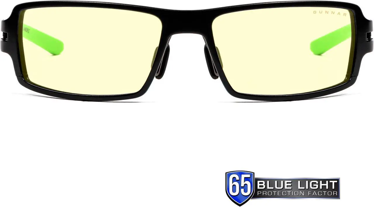 Main image of GUNNAR RPG Razer Edition, Precision Gaming Glasses with Gunnar Focus, Onyx Frames, Amber Lens, 65% Blue Light and 100% UV Protection, RZR-30001