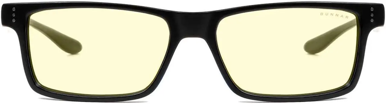 Main image of Gunnar Vertex Reading Glasses, +2.50 Lens Power, Onyx Frames, Amber Lens, 65% Blue Light and 100% UV Protection, VER-00101-2.5