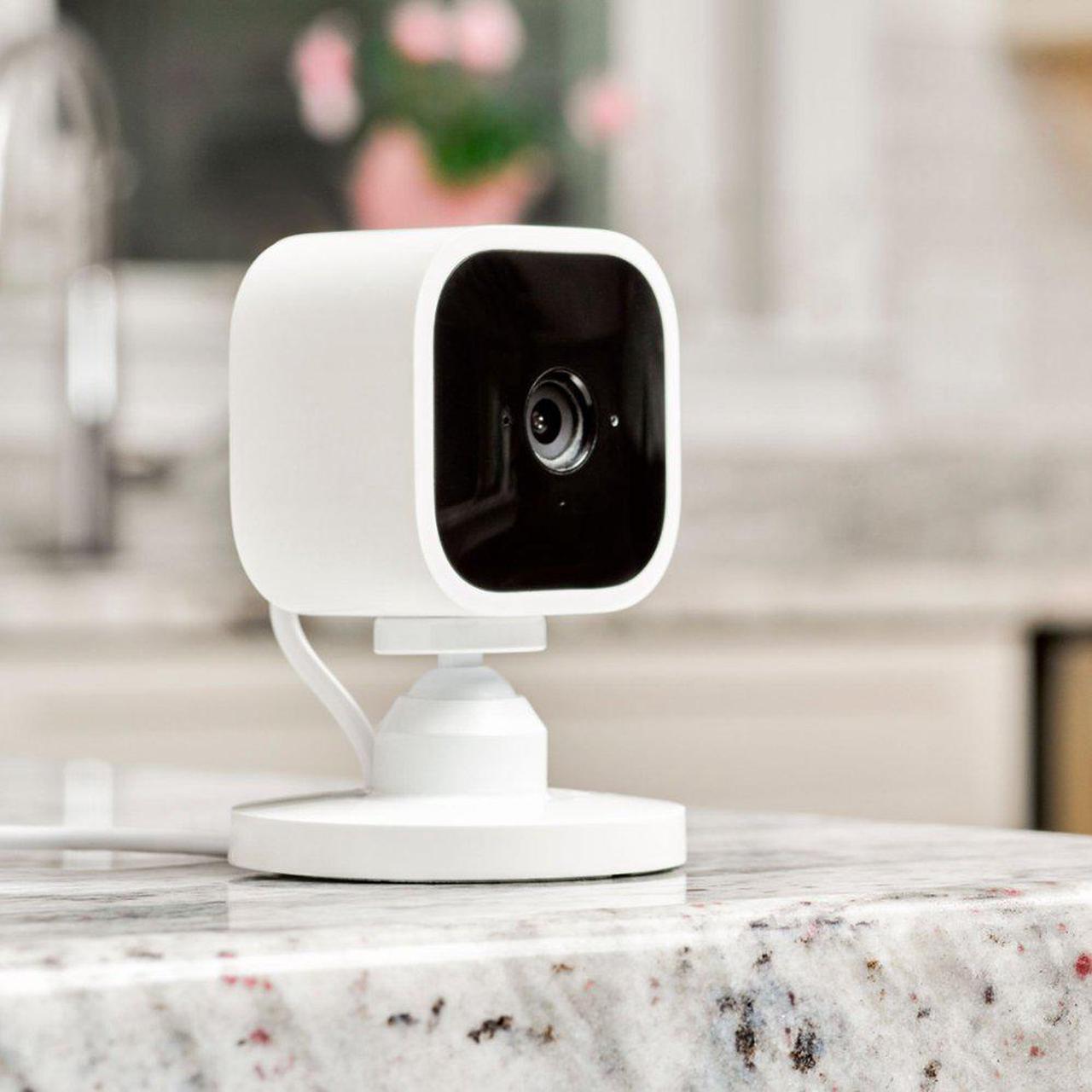 Alt view image 5 of 20 - Blink Mini Compact indoor plug-in smart security camera 1080 HD video motion detection Works with Alexa – 1 camera White