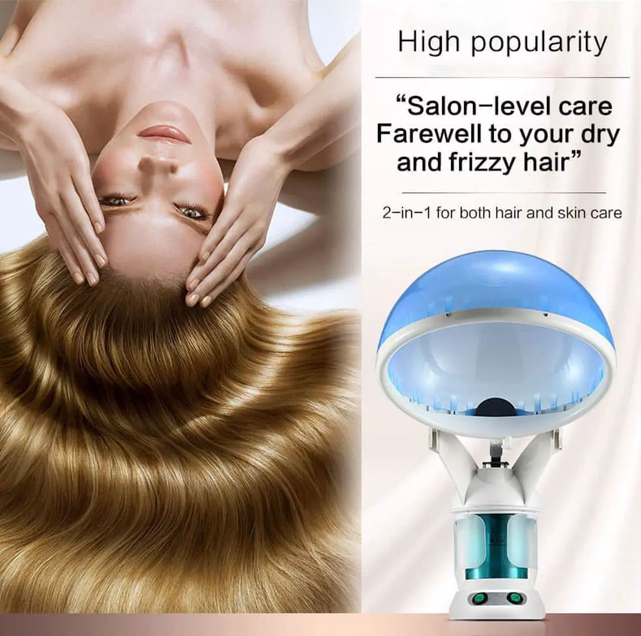 Alt view image 5 of 7 - Prospera DL015 Hot Mist Nano Facial and Hair Steamer, providing an enhanced hydrating effect and leaving the skin and hair smooth, supple and hydrated.