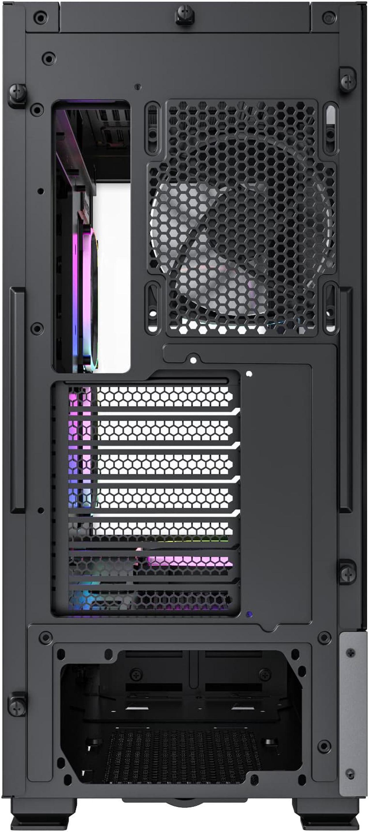 Alt view image 5 of 8 - Montech Sky Two ATX Gaming Mid Tower Computer Case | Dual Tempered Glass | 4X PWM ARGB Fans Pre-Installed | Type C | High Airflow Performance | Black