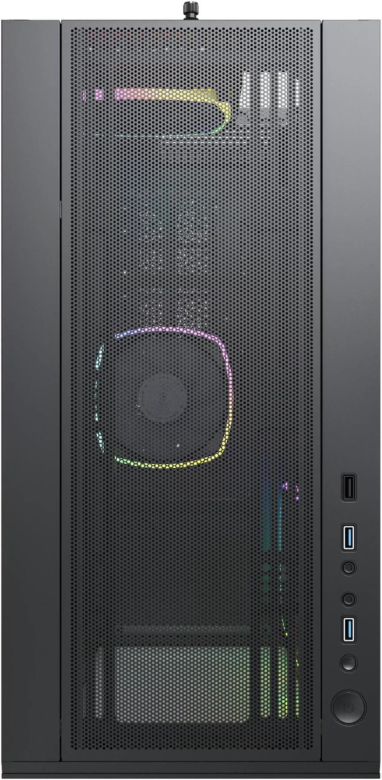 Alt view image 8 of 8 - Montech Sky Two ATX Gaming Mid Tower Computer Case | Dual Tempered Glass | 4X PWM ARGB Fans Pre-Installed | Type C | High Airflow Performance | Black