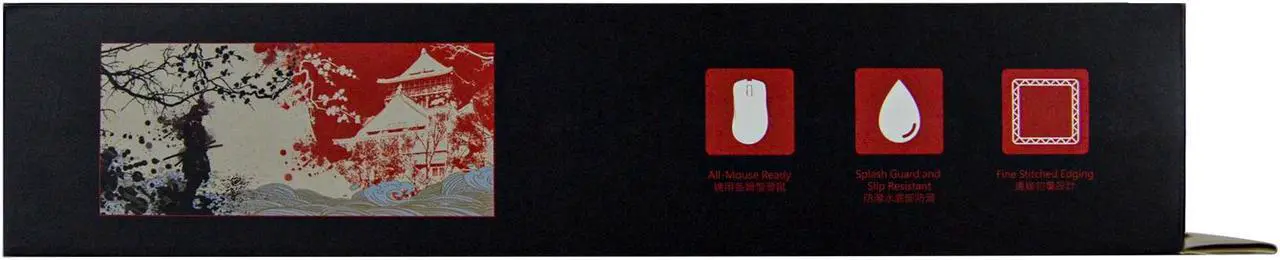 Alt view image 7 of 7 - MONTECH Samurai Spirit Theme Gaming Mouse Pad - 35.4" x 15.7" Osaka Castle Design, Water-Resistant Surface, Anti-Slip Stability, Universal Mouse Compatibility, Durable Edge Wrapping