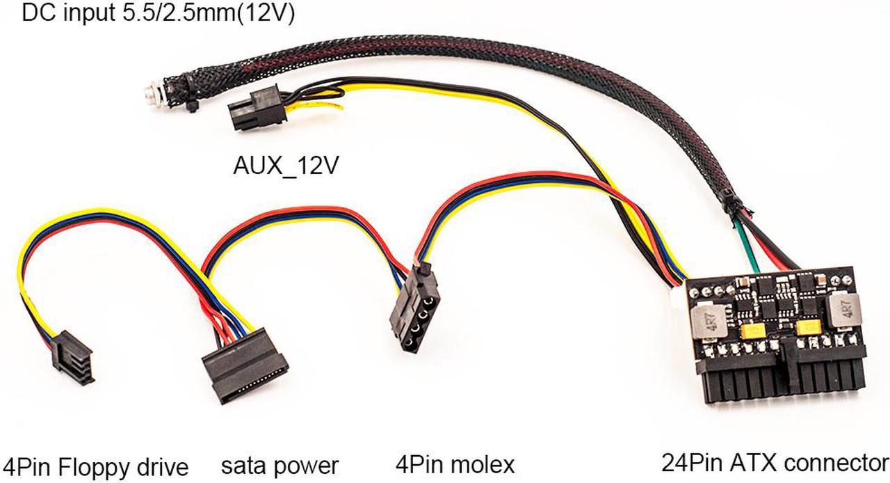 24Pin 12V DC Input Peak 150W Output Realan Mini ITX Pico PSU DC ATX PC Switch DC-DC ATX Power Supply For Computer