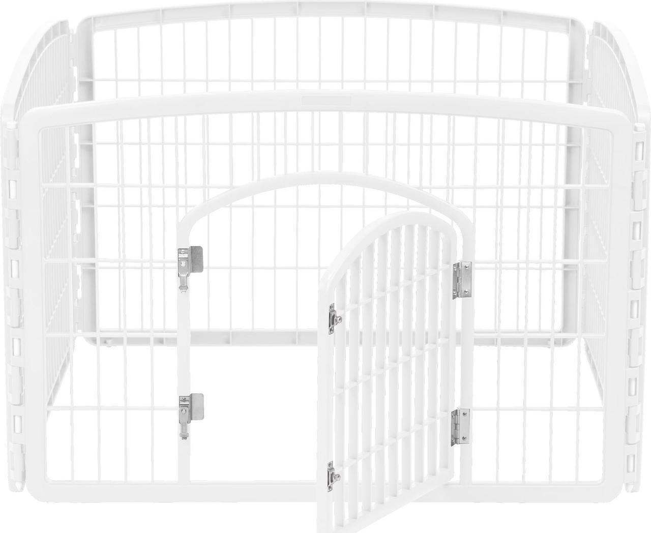 Alt view image 2 of 4 - IRIS 24-inch Exercise 4-Panel Pet Playpen with Door, White