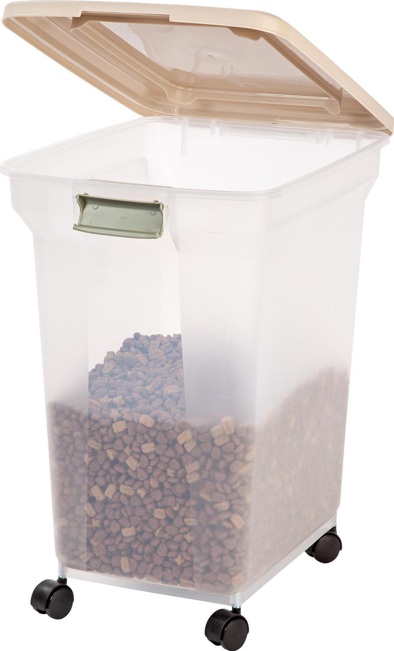 Alt view image 3 of 5 - IRIS Premium Airtight Pet Food Storage Container, 67-Quart, Almond