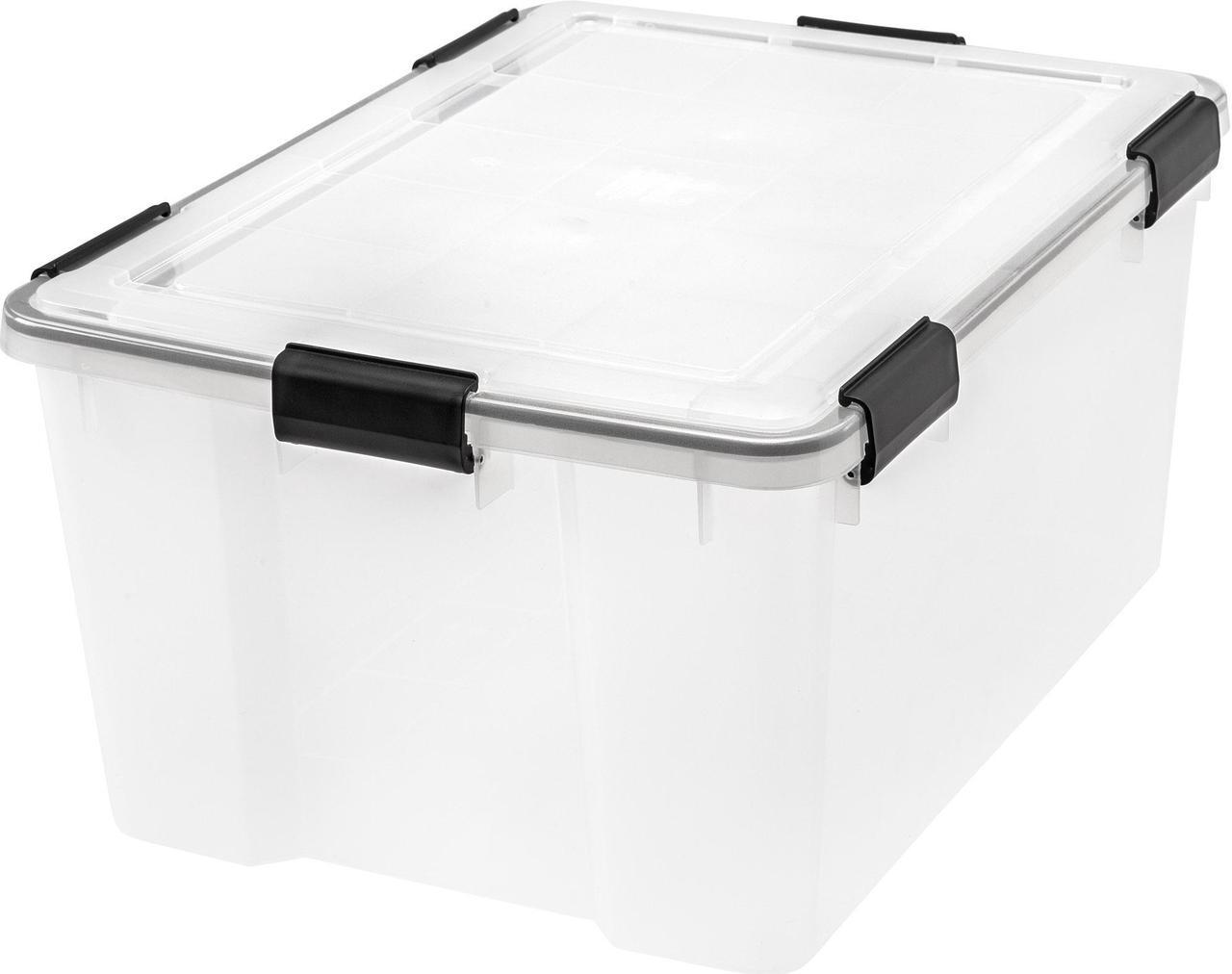 Main image of IRIS 62 Quart WeatherPro Storage Box, Clear