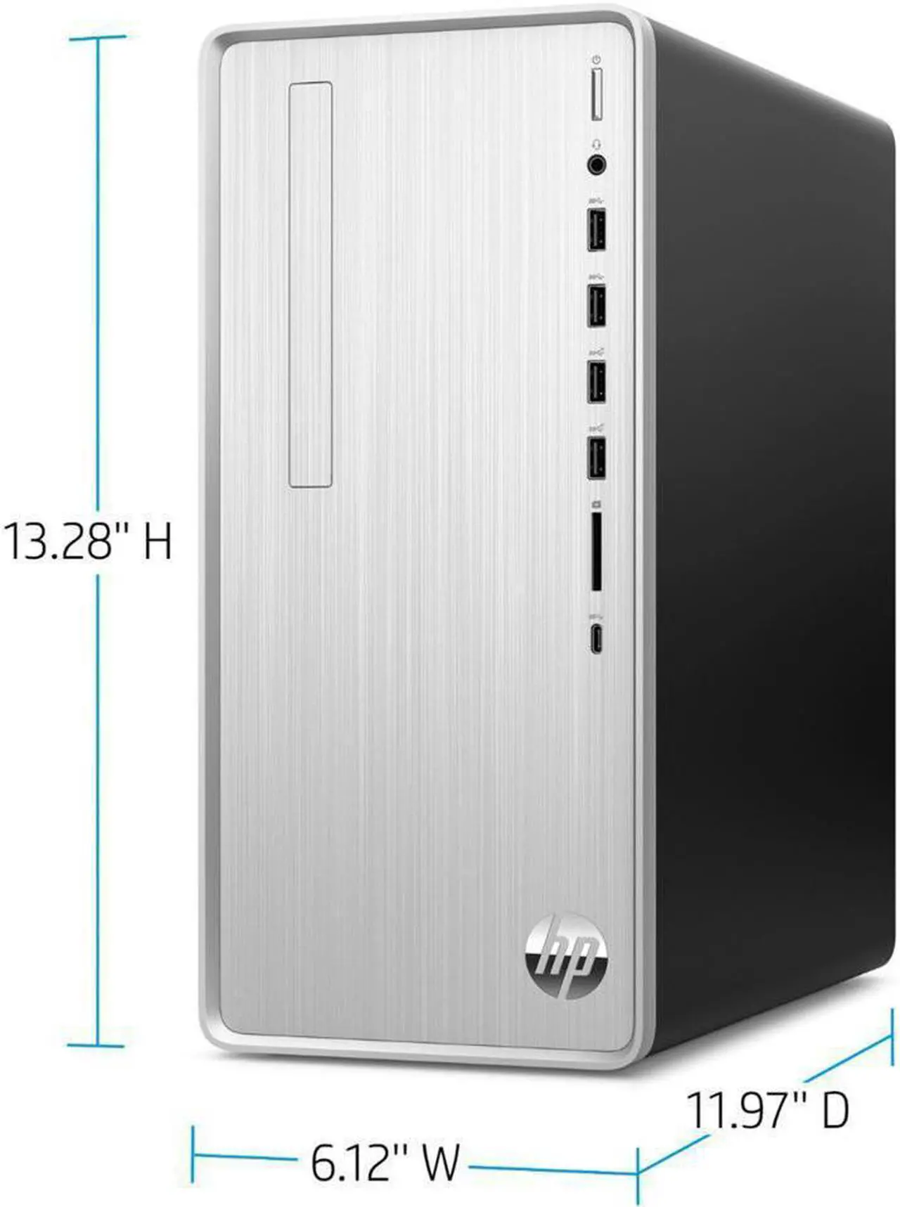 Alt view image 3 of 7 - HP Pavilion Desktop, 10th Gen Intel Core i3-10100 Quad Core Processor,8GB DDR4 RAM,512GB SSD,Intel UHD Graphics,Wifi-AC,BlueTooth, Dual Monitor Capable, Windows 11 Pro