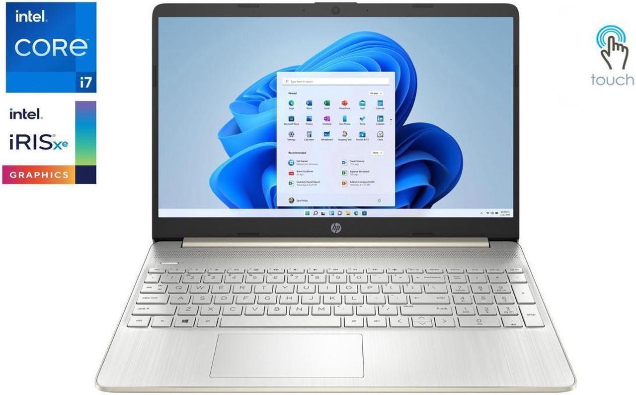 Main image of New HP 15.6" Full HD (1920x1080) TouchScreen Laptop, 11th Gen Intel Core i7-1165G7 Processor, 64GB DDR4 RAM, 2TB SSD, Intel Iris Xe Graphics, Wifi-AC, Bluetooth,HDMI,USB, Windows 11 Pro