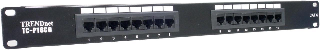 Alt view image 13 of 18 - TRENDnet TC-P16C6 16-Port Cat.6 Patch Panel
