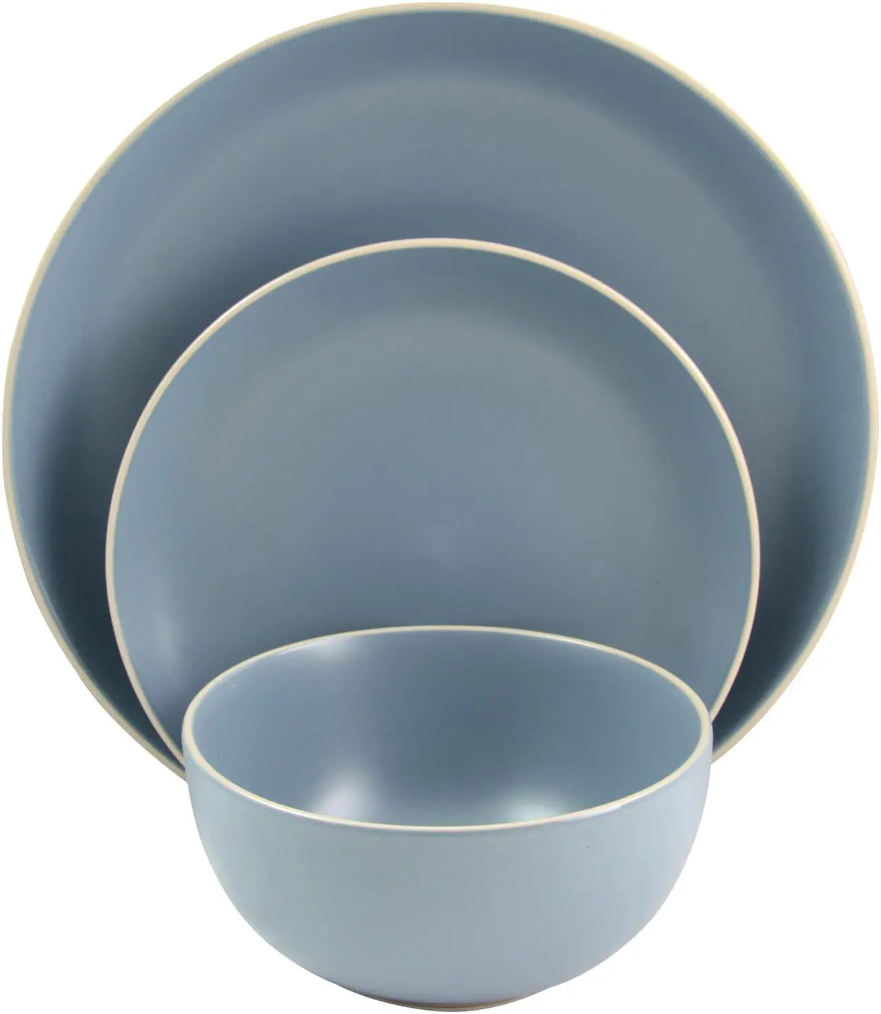 Main image of Gibson Home Rockaway 12Piece Dinnerware Set in Matte Blue